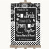 Chalk Winter Friends Of The Bride Groom Seating Personalised Wedding Sign