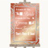 Coral Pink Friends Of The Bride Groom Seating Personalised Wedding Sign