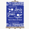 Navy Blue Burlap & Lace Friends Of The Bride Groom Seating Wedding Sign