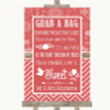 Red Winter Grab A Bag Candy Buffet Cart Sweets Personalised Wedding Sign