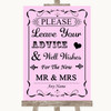 Pink Guestbook Advice & Wishes Mr & Mrs Personalised Wedding Sign