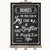 Chalk Sketch Hankies And Tissues Personalised Wedding Sign