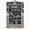 Chalk Winter Hankies And Tissues Personalised Wedding Sign