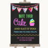Bright Bunting Chalk Have Your Cake & Eat It Too Personalised Wedding Sign