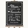 Chalk Style I Love You Message For Mum Personalised Wedding Sign