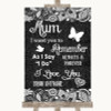 Dark Grey Burlap & Lace I Love You Message For Mum Personalised Wedding Sign