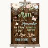 Rustic Floral Wood I Love You Message For Mum Personalised Wedding Sign