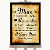 Western I Love You Message For Mum Personalised Wedding Sign