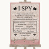 Pink Shabby Chic I Spy Disposable Camera Personalised Wedding Sign