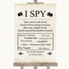 Shabby Chic Ivory I Spy Disposable Camera Personalised Wedding Sign