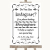 Black & White Instagram Photo Sharing Personalised Wedding Sign