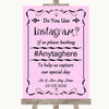 Pink Instagram Photo Sharing Personalised Wedding Sign