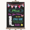 Bright Bunting Chalk Jenga Guest Book Personalised Wedding Sign