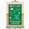 Red and Green Winter Let Love Sparkle Sparkler Send Off Personalised Wedding Sign