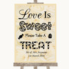 Cream Roses Love Is Sweet Take A Treat Candy Buffet Personalised Wedding Sign