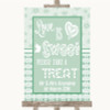 Winter Green Love Is Sweet Take A Treat Candy Buffet Personalised Wedding Sign