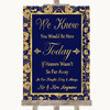 Blue & Gold Loved Ones In Heaven Personalised Wedding Sign