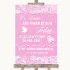 Pink Burlap & Lace Loved Ones In Heaven Personalised Wedding Sign