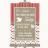 Red & Grey Winter Loved Ones In Heaven Personalised Wedding Sign