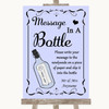 Lilac Message In A Bottle Personalised Wedding Sign