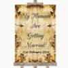 Autumn Vintage My Humans Are Getting Married Personalised Wedding Sign