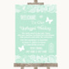 Green Burlap & Lace No Phone Camera Unplugged Personalised Wedding Sign