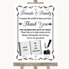 Black & White Photo Guestbook Friends & Family Personalised Wedding Sign