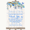 Blue Rustic Wood Photo Guestbook Friends and Family Personalised Wedding Sign