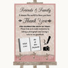 Pink Shabby Chic Photo Guestbook Friends & Family Personalised Wedding Sign