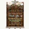 Rustic Floral Wood Photo Guestbook Friends and Family Personalised Wedding Sign