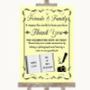 Yellow Photo Guestbook Friends and Family Personalised Wedding Sign