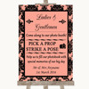 Coral Damask Pick A Prop Photobooth Personalised Wedding Sign
