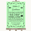 Green Pick A Prop Photobooth Personalised Wedding Sign