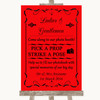 Red Pick A Prop Photobooth Personalised Wedding Sign