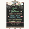 Shabby Chic Chalk Pick A Prop Photobooth Personalised Wedding Sign