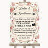 Vintage Roses Pick A Prop Photobooth Personalised Wedding Sign