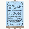 Blue Plant Seeds Favours Personalised Wedding Sign