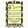 Yellow Damask Plant Seeds Favours Personalised Wedding Sign