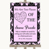 Baby Pink Damask Puzzle Piece Guest Book Personalised Wedding Sign
