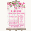 Pink Rustic Wood Rules Of The Dance Floor Personalised Wedding Sign