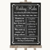 Chalk Style Rules Of The Wedding Personalised Wedding Sign