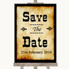 Western Save The Date Personalised Wedding Sign