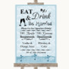 Blue Shabby Chic Signature Favourite Drinks Personalised Wedding Sign