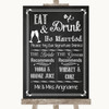 Chalk Sketch Signature Favourite Drinks Personalised Wedding Sign