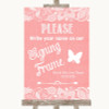 Coral Burlap & Lace Signing Frame Guestbook Personalised Wedding Sign