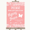 Coral Burlap and Lace Signing Frame Guestbook Personalised Wedding Sign