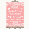 Coral Burlap & Lace Today I Marry My Best Friend Personalised Wedding Sign