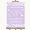 Lilac Burlap & Lace Wedpics App Photos Personalised Wedding Sign