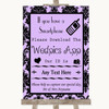 Lilac Damask Wedpics App Photos Personalised Wedding Sign