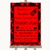 Red Damask Wedpics App Photos Personalised Wedding Sign